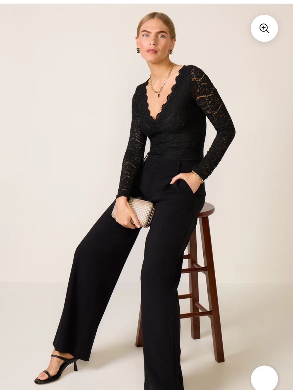 Z Supply NWOT Black Lace Long-Sleeve top